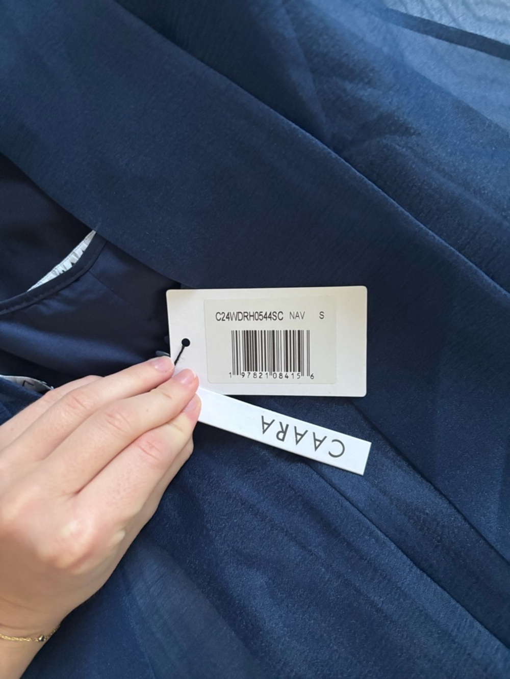 Navy Sheer Bow-Back Maxi Dress - Picture 4 of 4